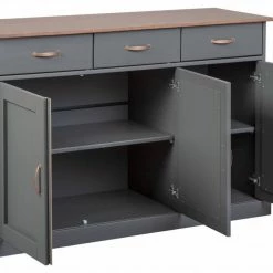 Dmora Buffet mit 3 Türen und 3 Schubladen