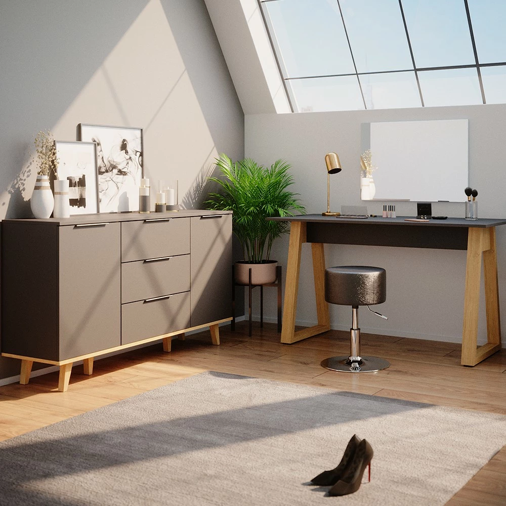 Vicco Sideboard „Neptune“ Anthrazit/Sandeiche – Bild 2