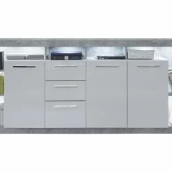 Ebuy24 Rominia Sideboard - Glas Weiß