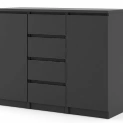 Ebuy24 Nada Sideboard - Schwarz - Hochglanz Schwarz