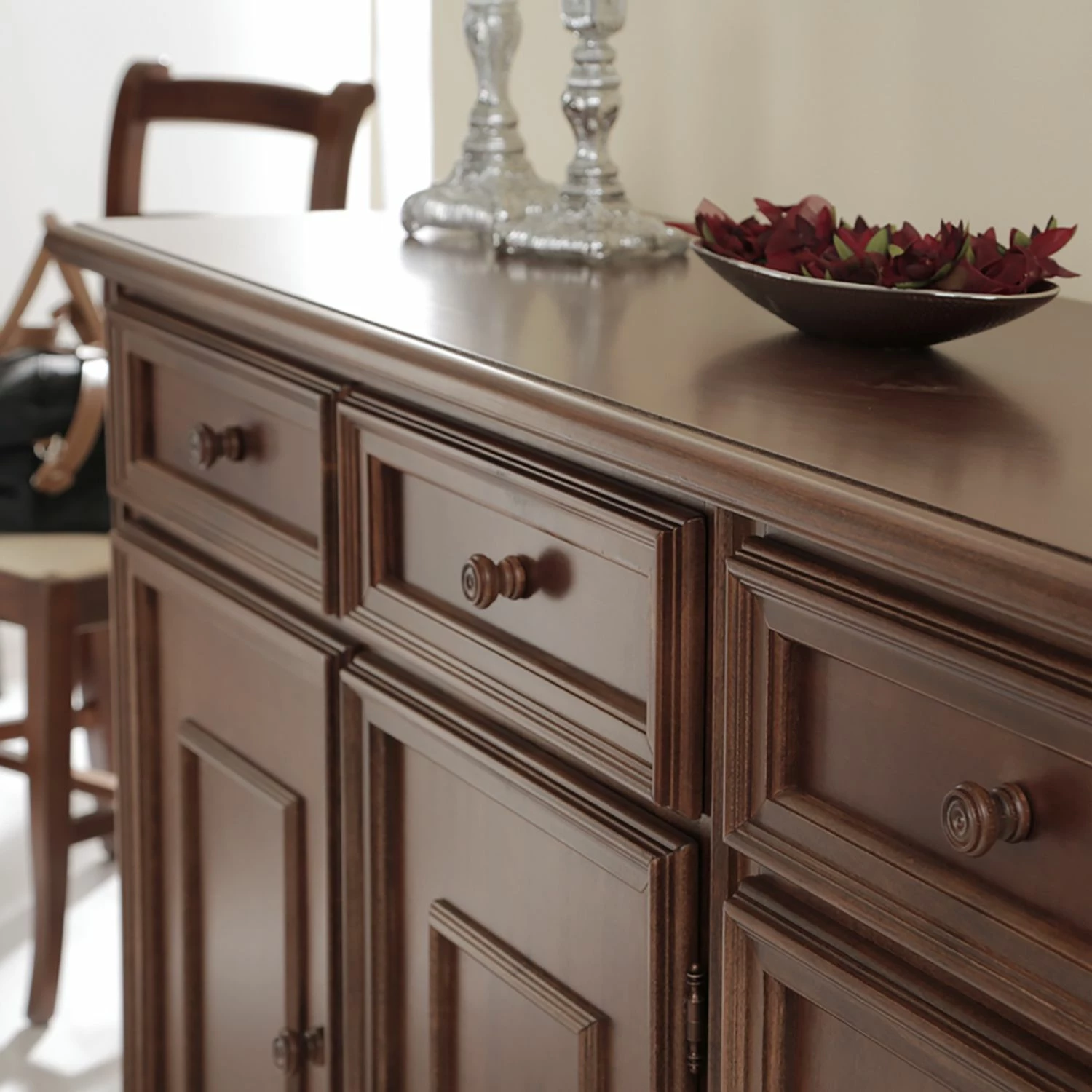 Montreux Sideboard Arabella I - Ayous teilmassiv - Antikbraun – Bild 11