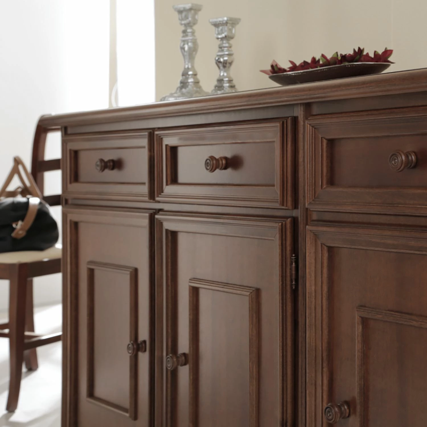 Montreux Sideboard Arabella I - Ayous teilmassiv - Antikbraun – Bild 14