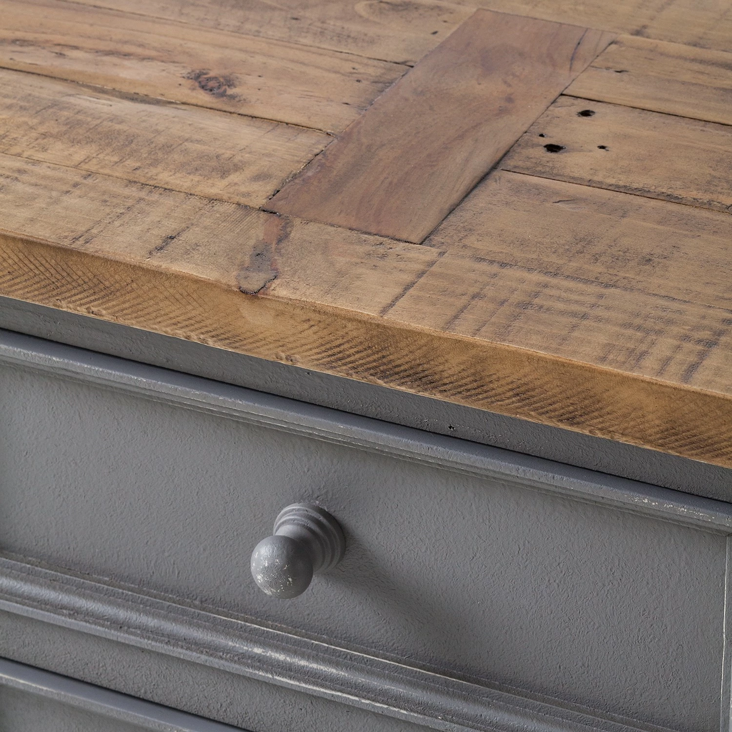 Maison Belfort Sideboard Balignton I - Kiefer massiv - Grau – Bild 11