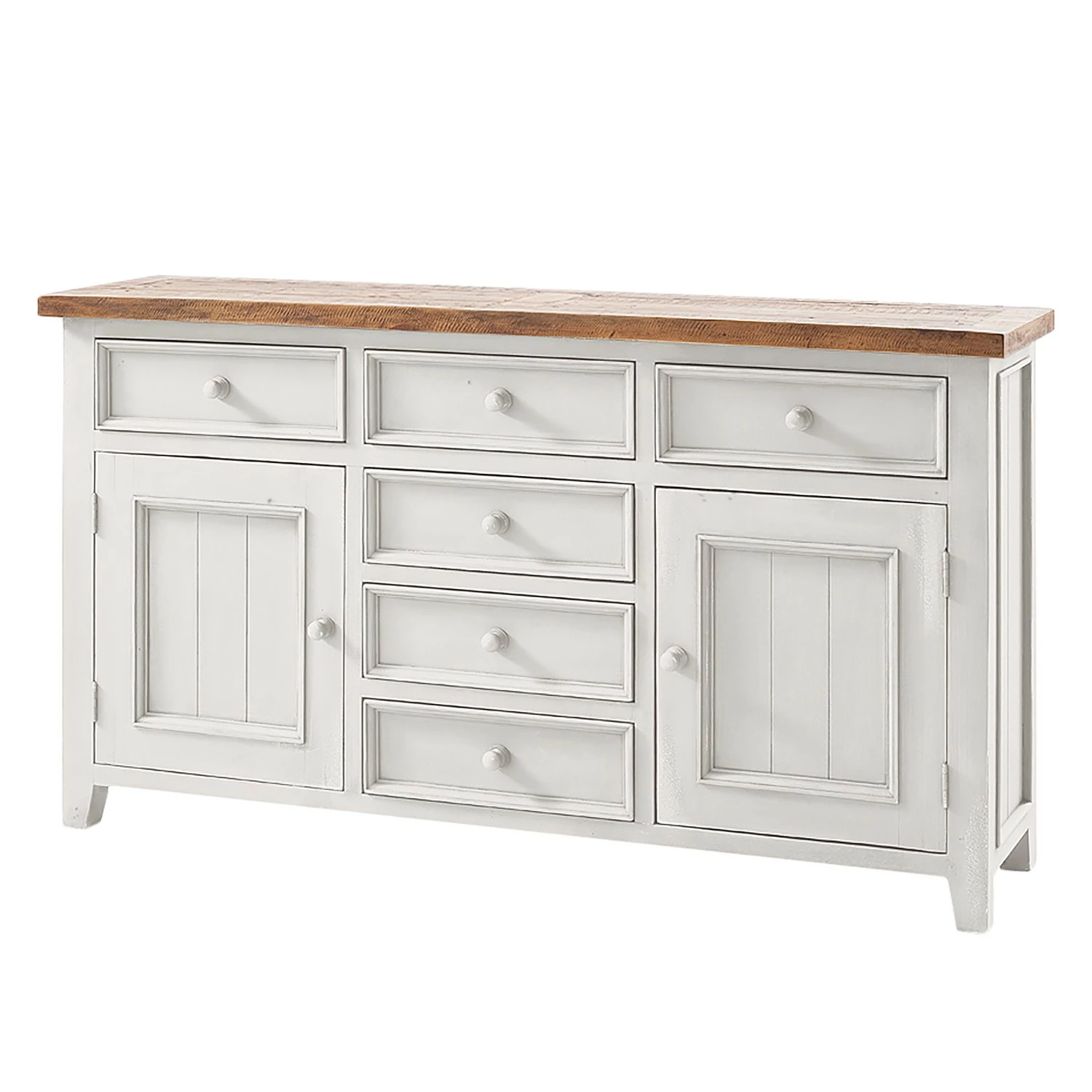 Maison Belfort Sideboard Balignton I - Kiefer massiv - Weiß