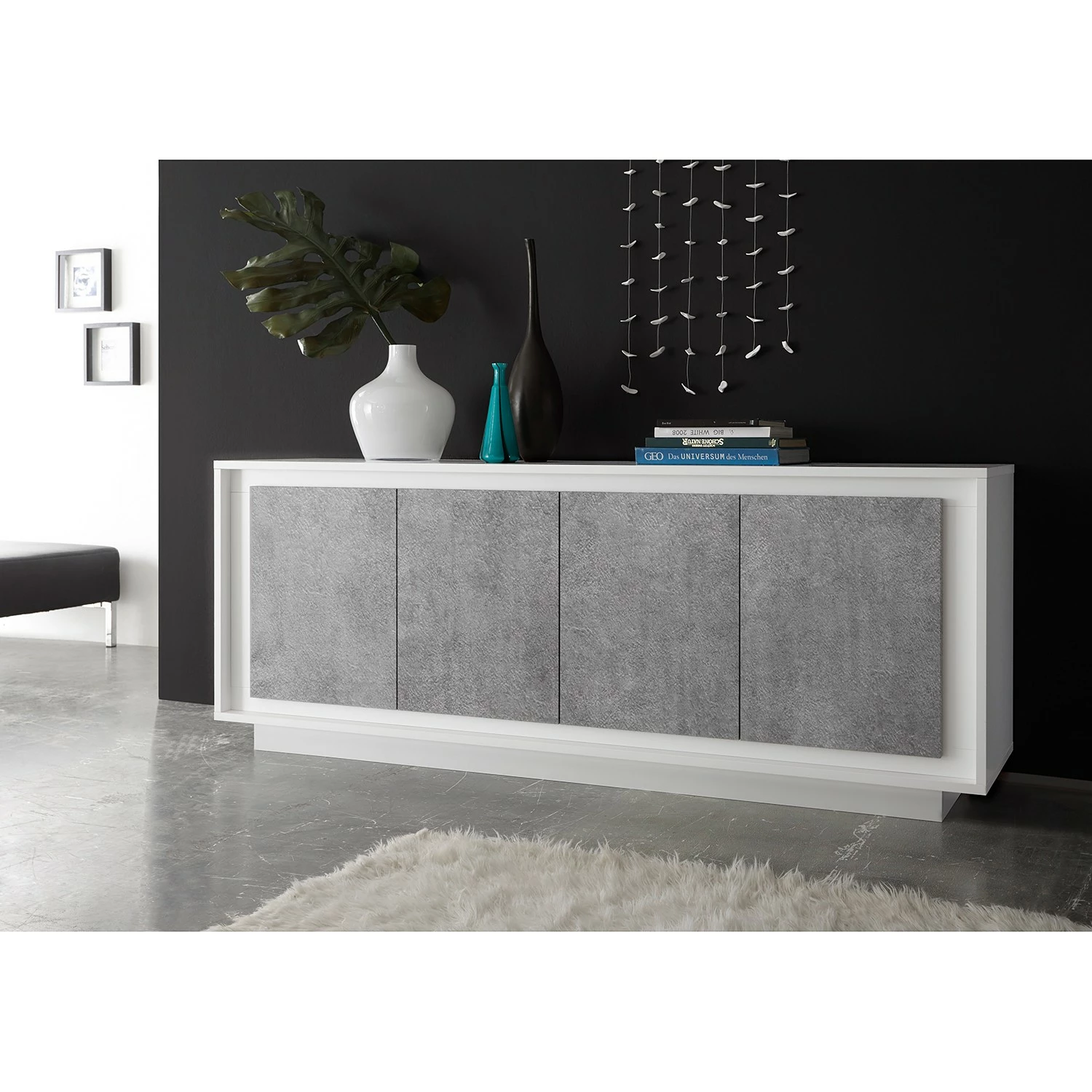 LC Spa Sideboard Forenza - Beton Dekor / Weiß – Bild 2