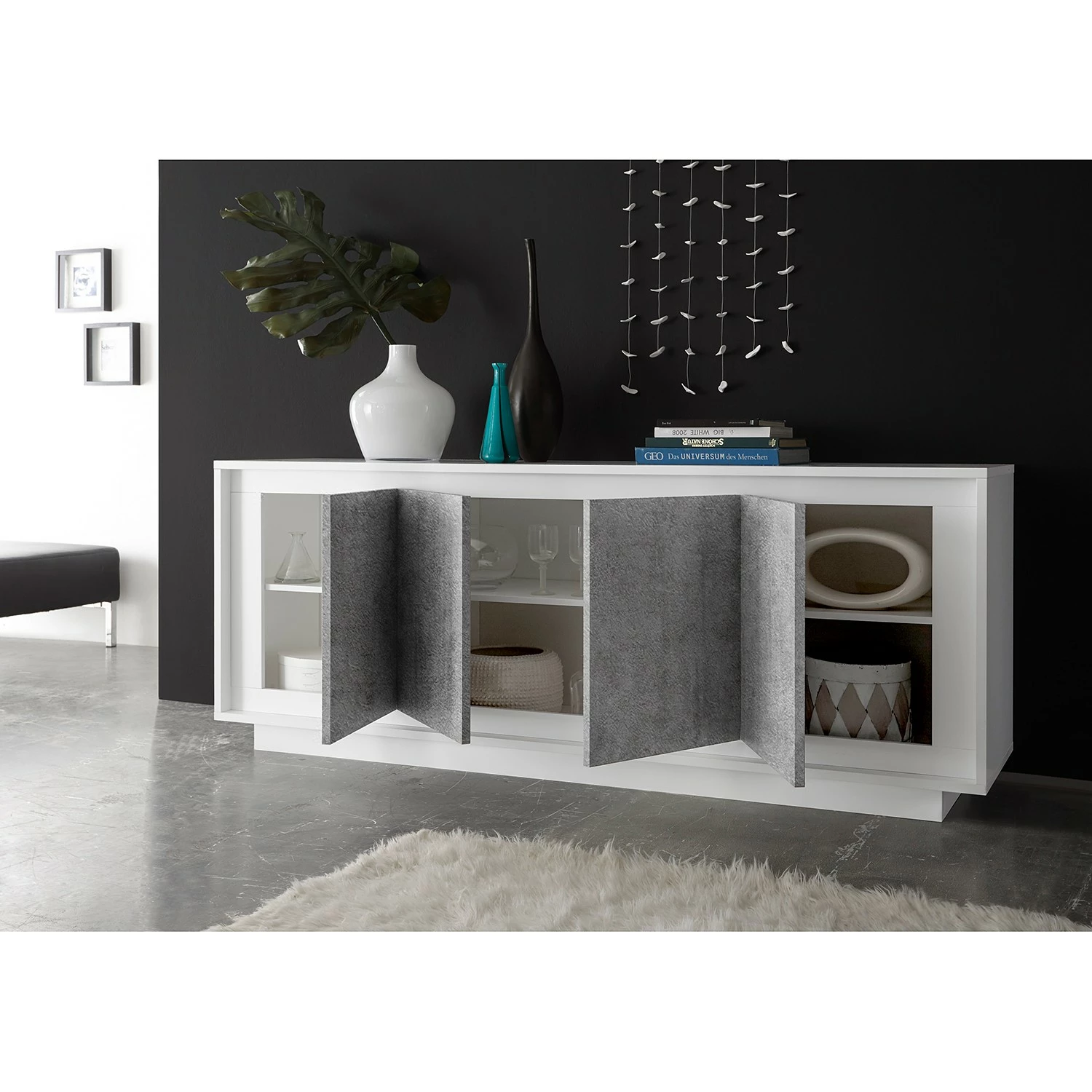 LC Spa Sideboard Forenza - Beton Dekor / Weiß – Bild 4