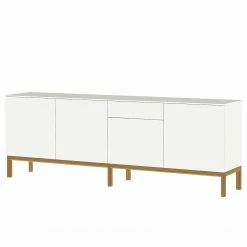 Tenzo Sideboard Patch III - Eiche teilmassiv - Weiß