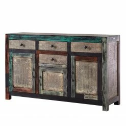 Wolf-Möbel Sideboard Goa II - Akazie / Mango teilmassiv - Mehrfarbig