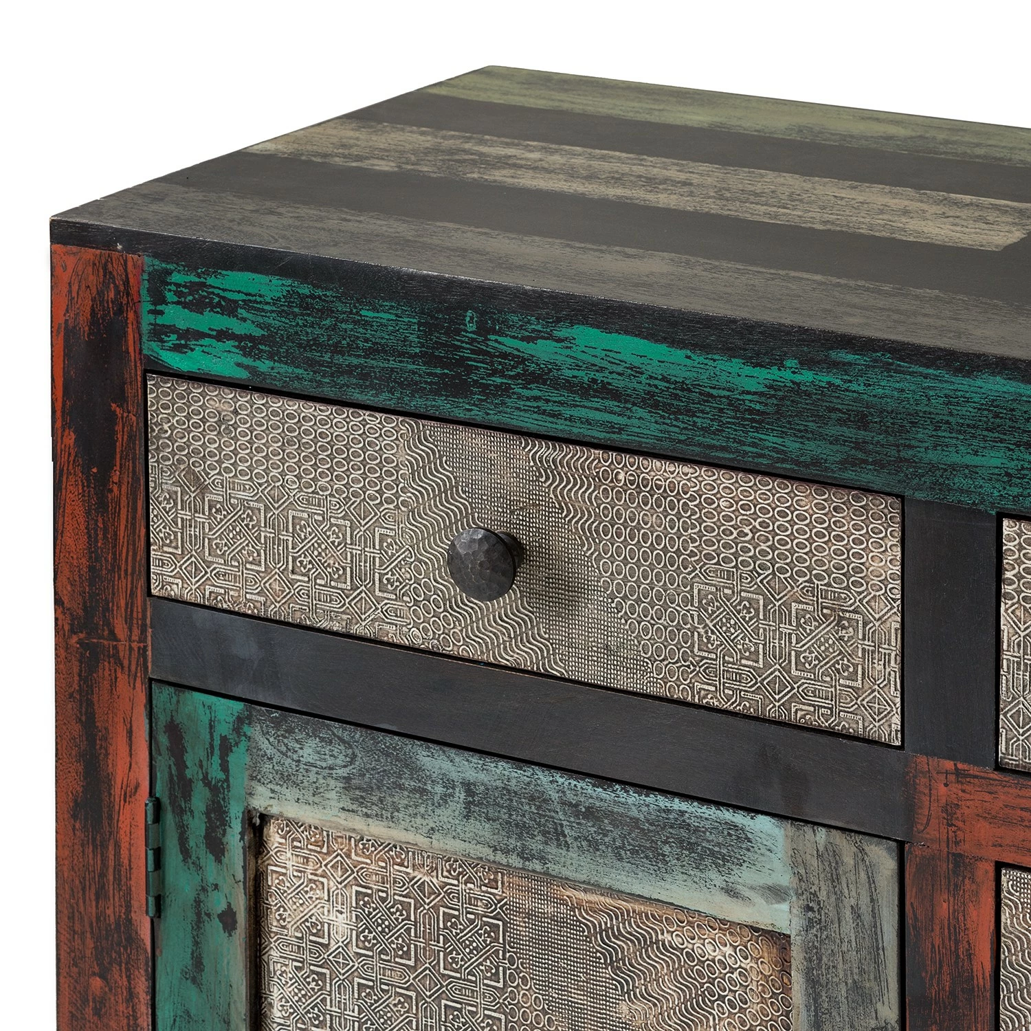 Wolf-Möbel Sideboard Goa II - Akazie / Mango teilmassiv - Mehrfarbig – Bild 6