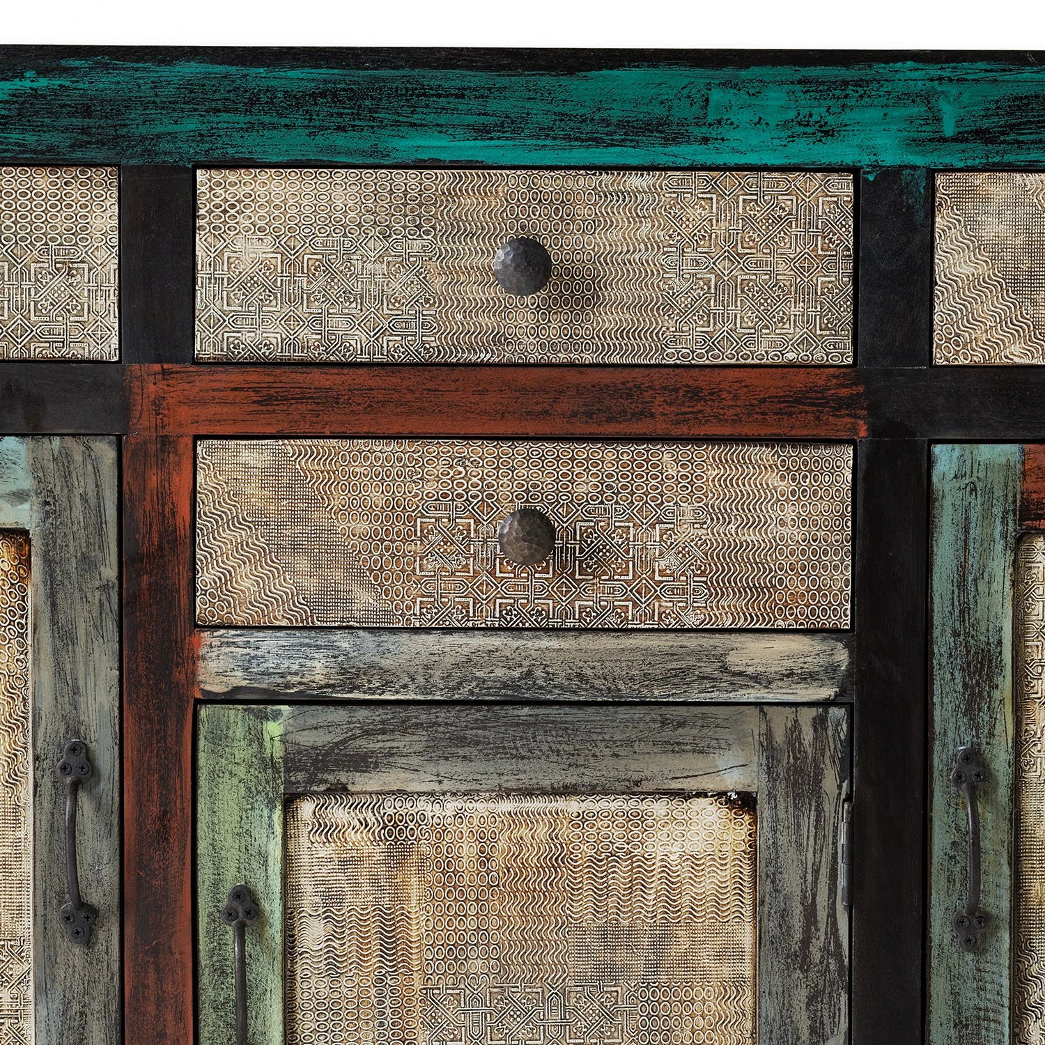 Wolf-Möbel Sideboard Goa II - Akazie / Mango teilmassiv - Mehrfarbig – Bild 7