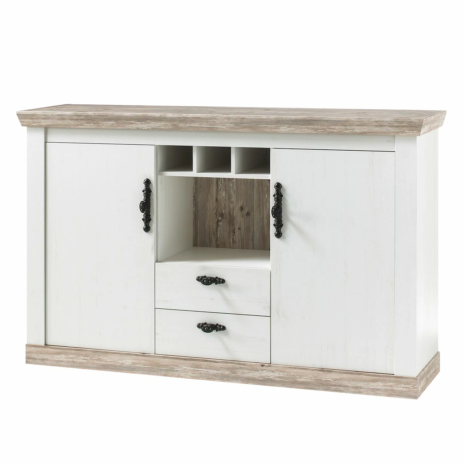 Ridgevalley Sideboard Lewk - Pinie Weiß Dekor / Pinie Dekor