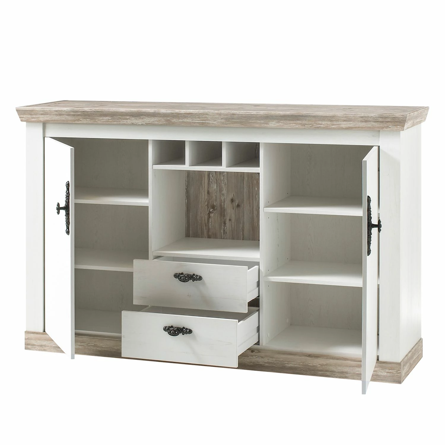 Ridgevalley Sideboard Lewk - Pinie Weiß Dekor / Pinie Dekor – Bild 5