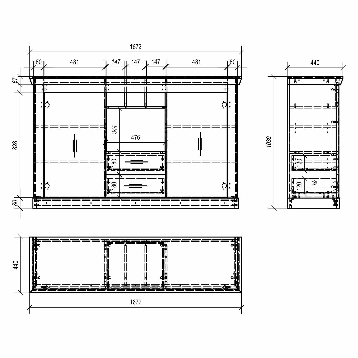 Ridgevalley Sideboard Lewk - Pinie Weiß Dekor / Pinie Dekor – Bild 8