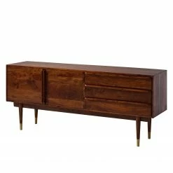 Ars manufacti Sideboard Baxley - Akazie massiv / Metall - Akazie / Gold