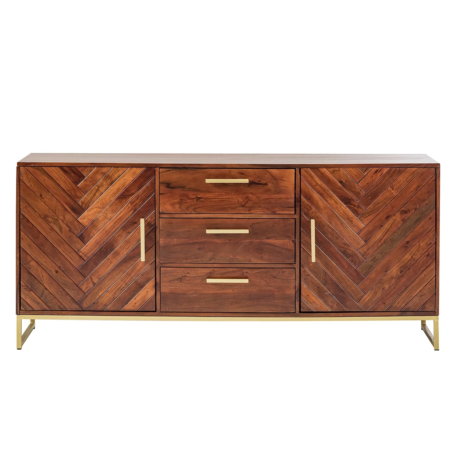 Jack & Alice Sideboard Loga - Akazie massiv / Eisen - Akazie Braun – Bild 5