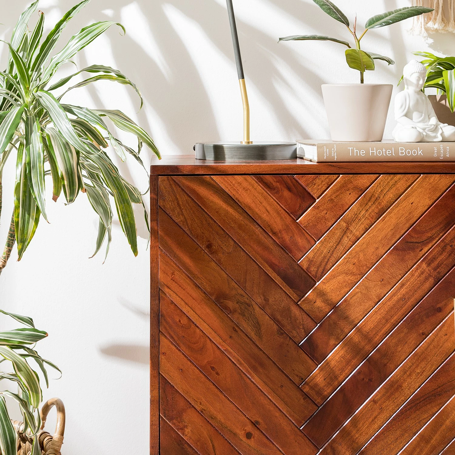 Jack & Alice Sideboard Loga - Akazie massiv / Eisen - Akazie Braun – Bild 15