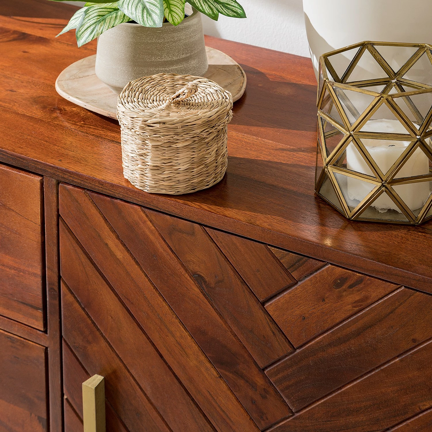 Jack & Alice Sideboard Loga - Akazie massiv / Eisen - Akazie Braun – Bild 18