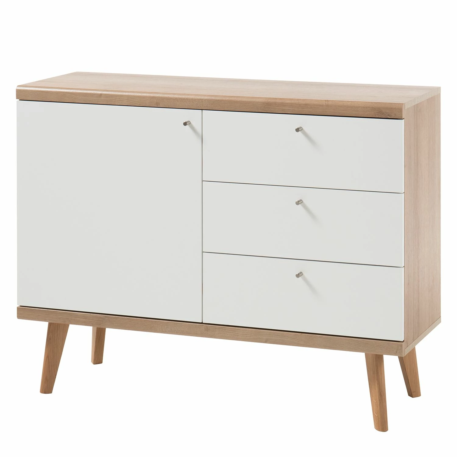 Norrwood Kommode Gyland - Matt Weiß / Eiche Riviera Dekor
