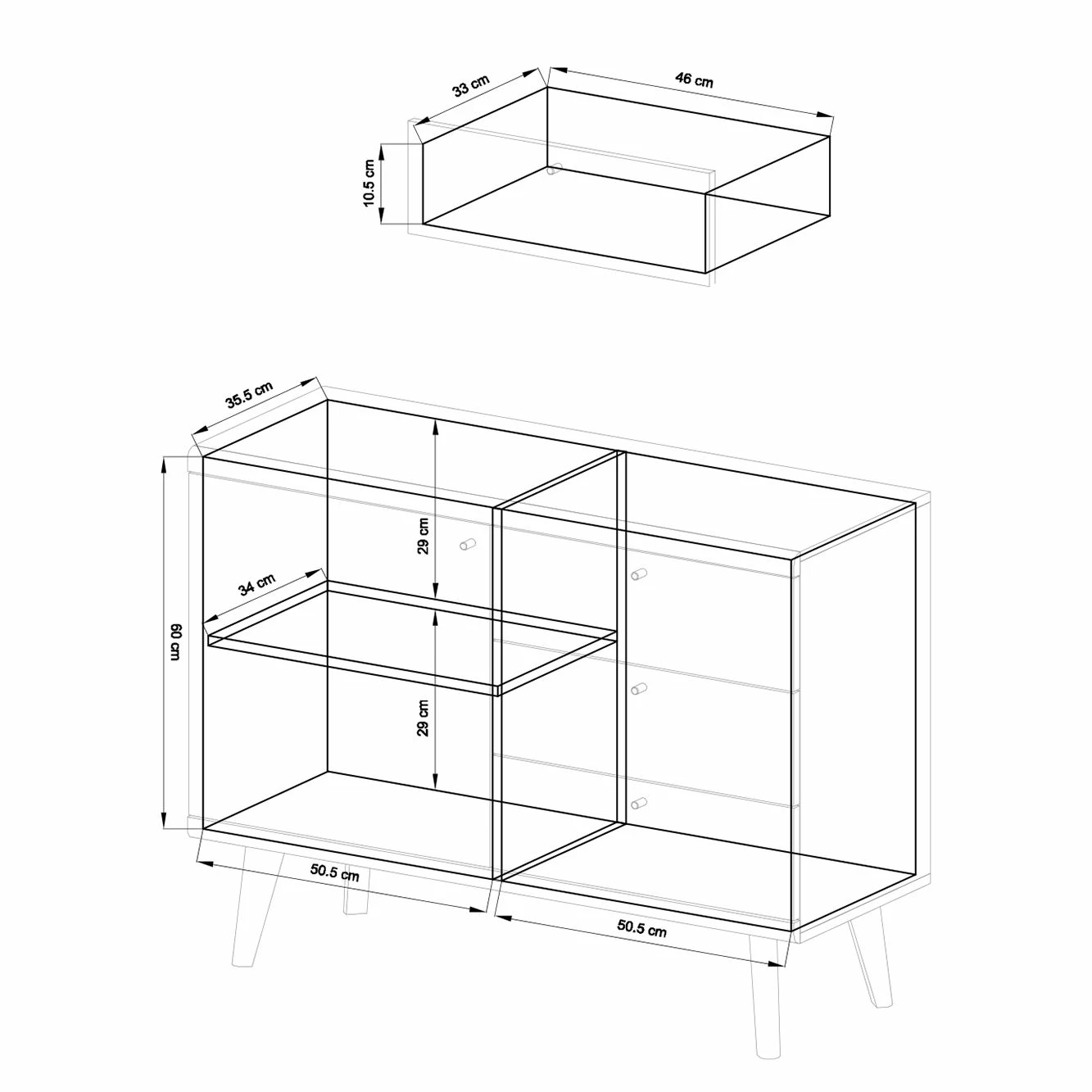 Norrwood Kommode Gyland - Matt Weiß / Eiche Riviera Dekor – Bild 9