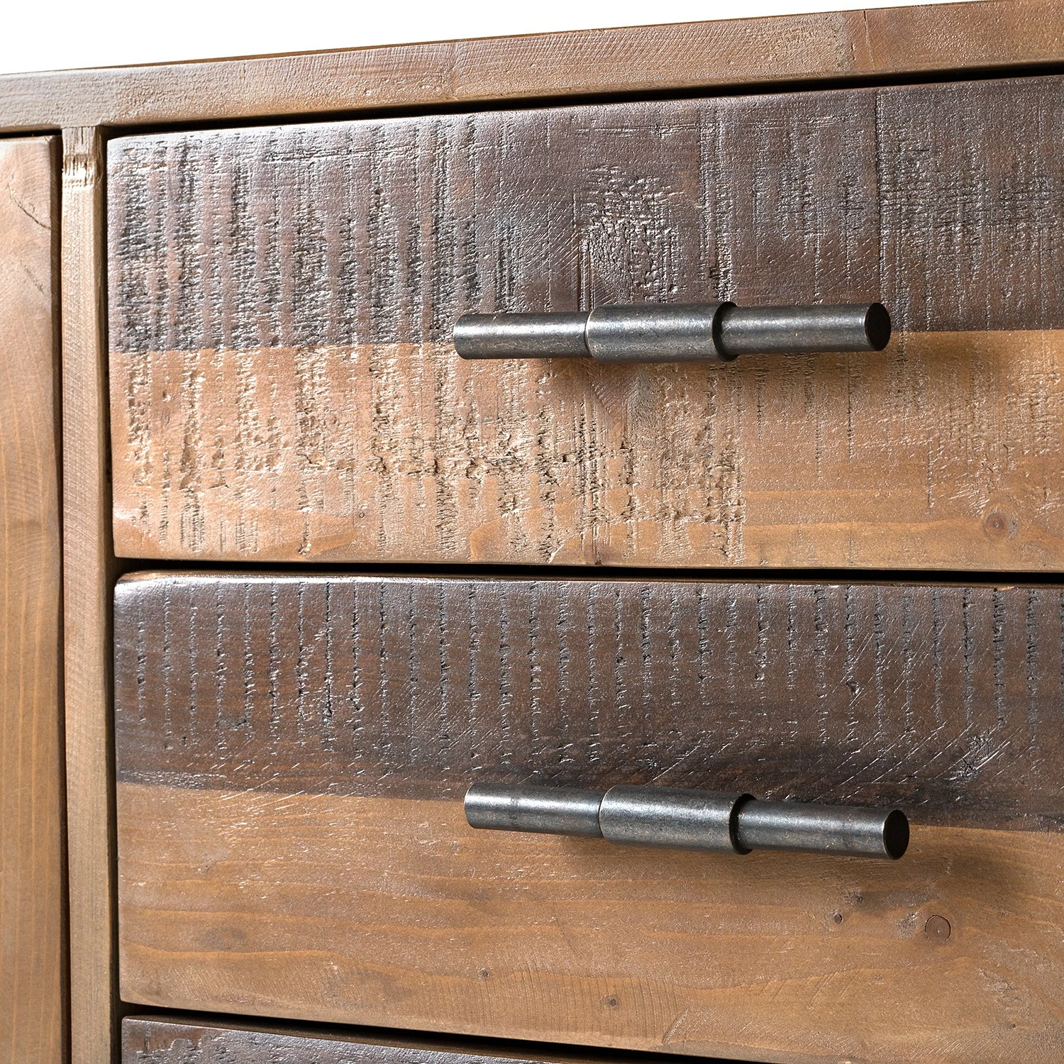 Ars manufacti Sideboard Tamati II - Pinie massiv / Eisen - Pinie / Schwarz – Bild 16