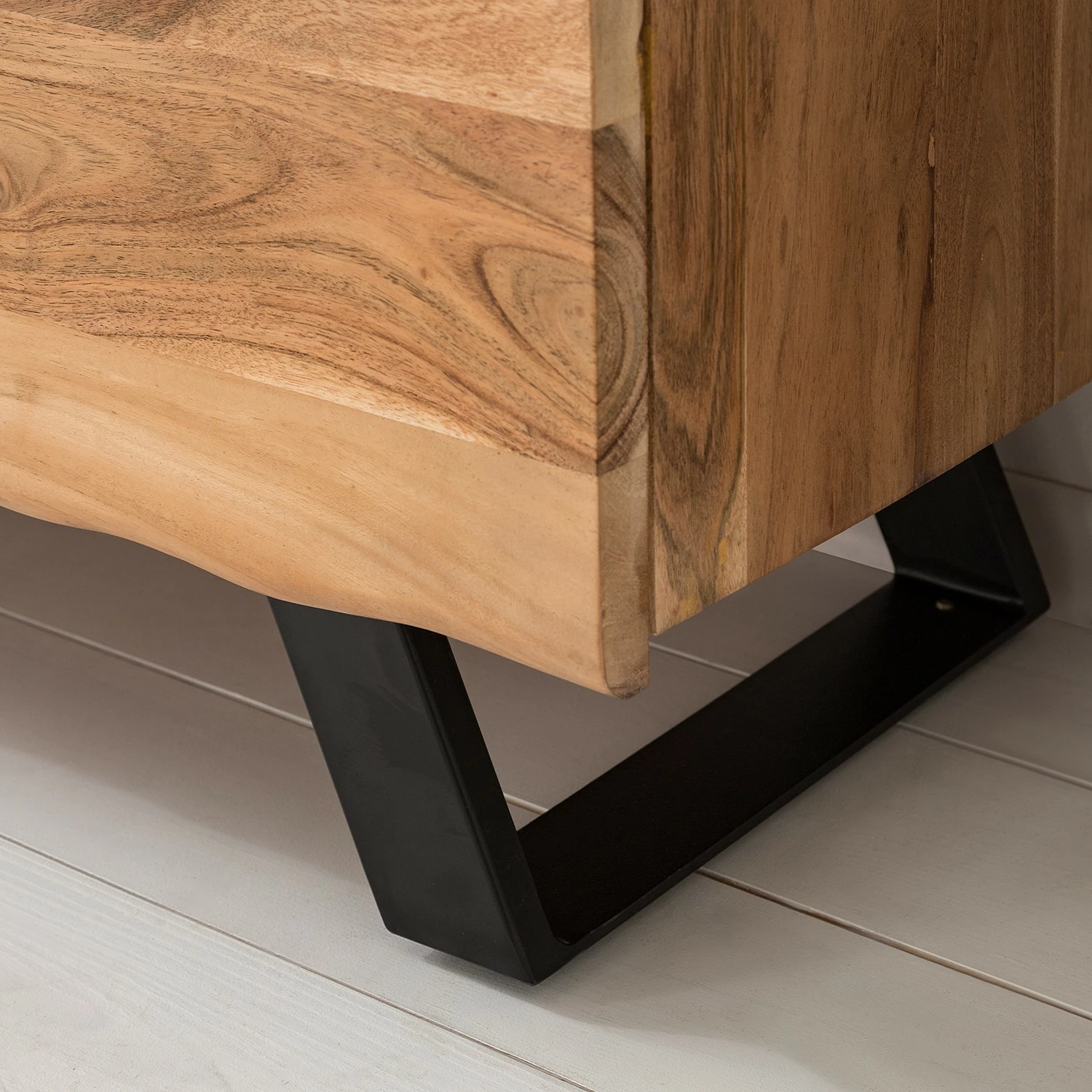 Ars Natura Sideboard Vardo - Akazie massiv / Metall - Akazie / Schwarz – Bild 18