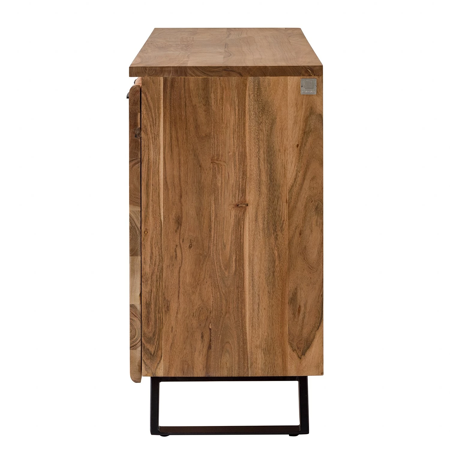 Ars Natura Sideboard Vardo - Akazie massiv / Metall - Akazie / Schwarz – Bild 7