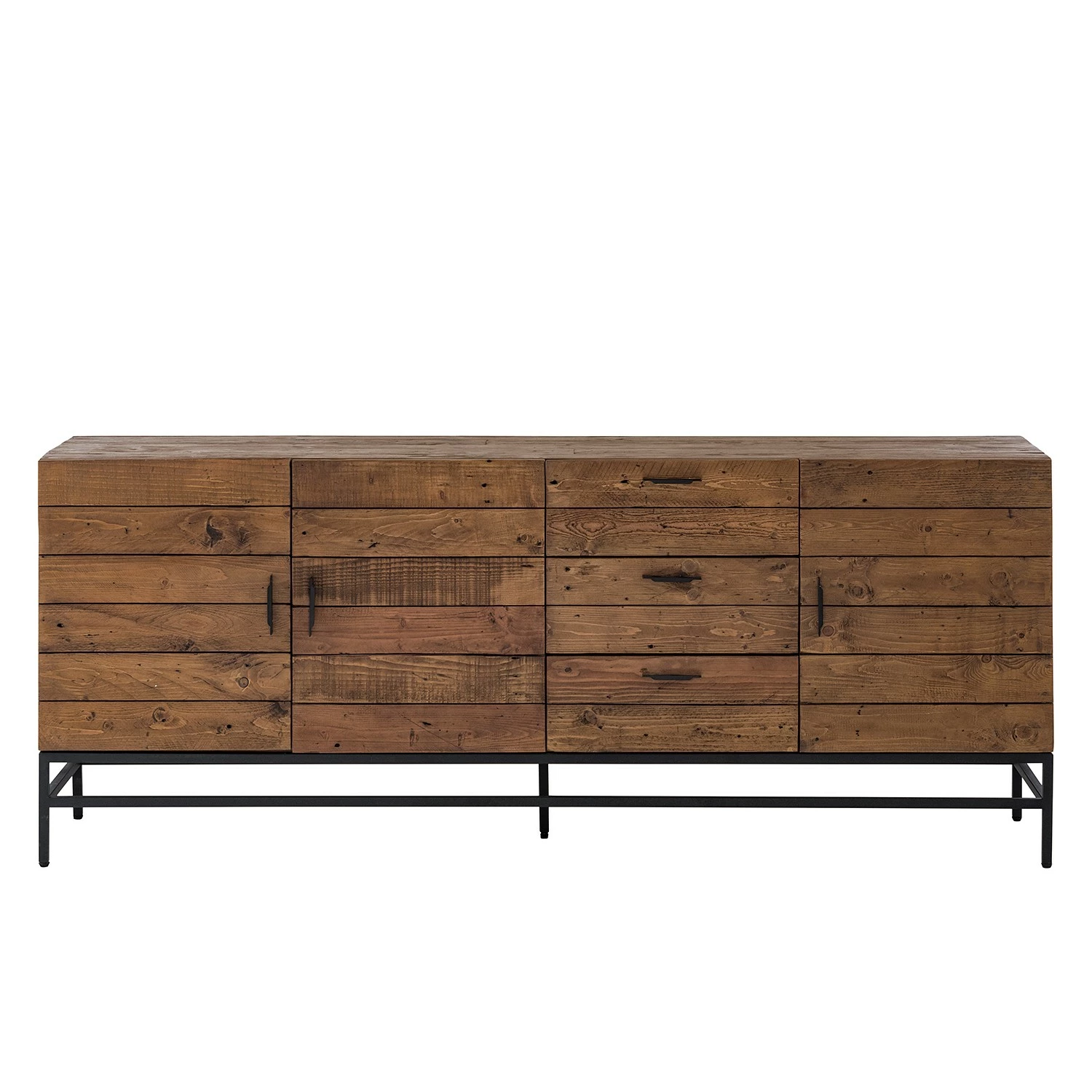 Ars manufacti Sideboard Grasby II - Altholz Pinie / Metall - Pinie Dunkel / Schwarz – Bild 7
