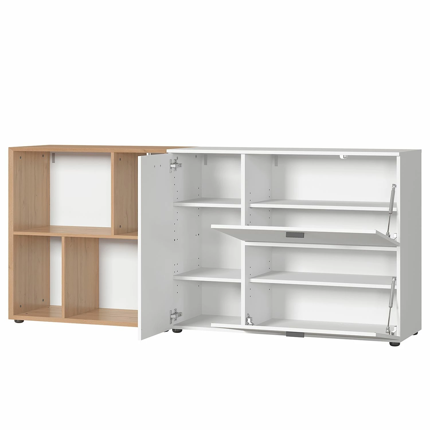 Germania Sideboard Coruna - Weiß / Eiche Grandson Dekor – Bild 5