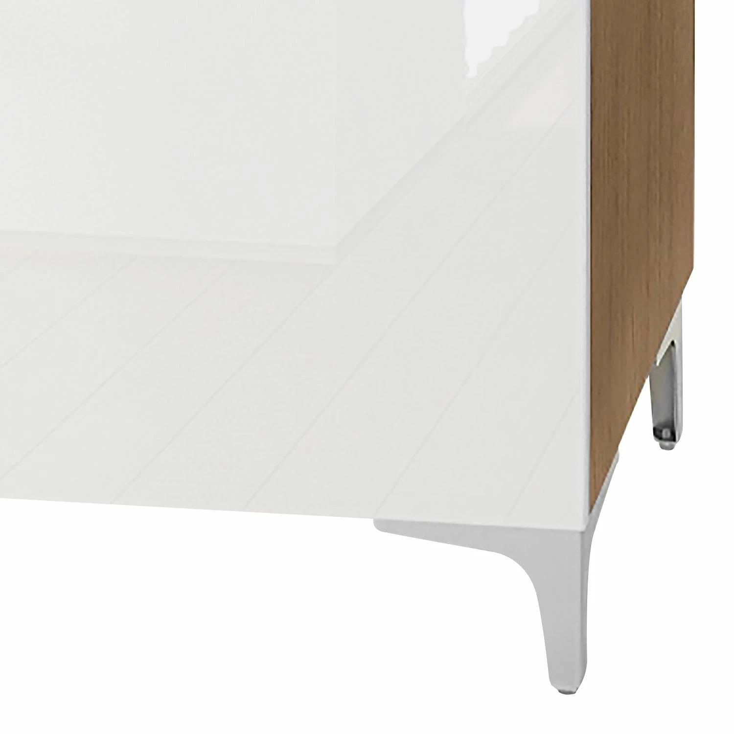 Maja Möbel Sideboard Shino IV - Glas Weiß / Eiche Riviera Dekor – Bild 3