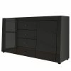 Loftscape Sideboard Moitin - Hochglanz Schwarz / Schwarz
