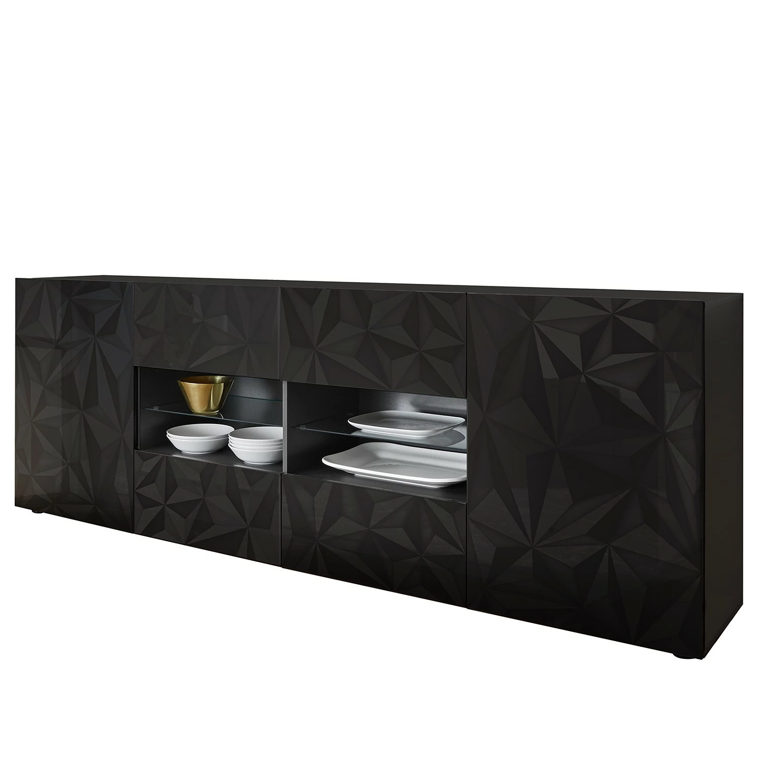 LC Spa Sideboard Prisma III - Hochglanz Anthrazit