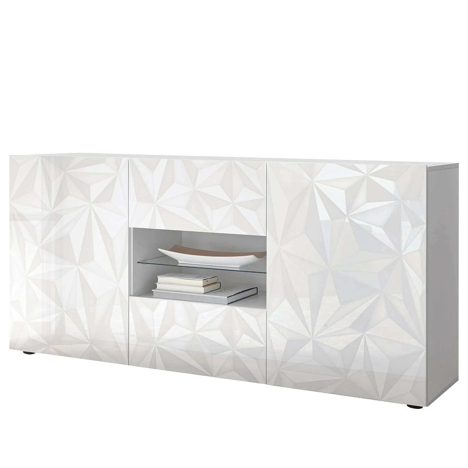 LC Spa Sideboard Prisma II - Hochglanz Weiß