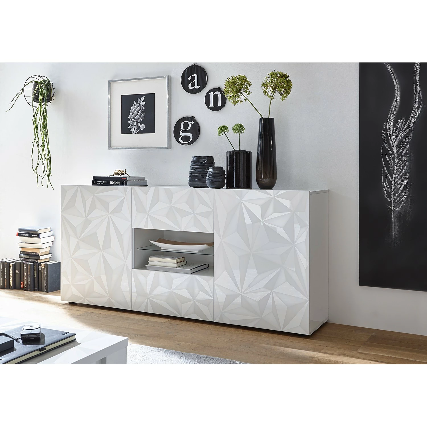 LC Spa Sideboard Prisma II - Hochglanz Weiß – Bild 2
