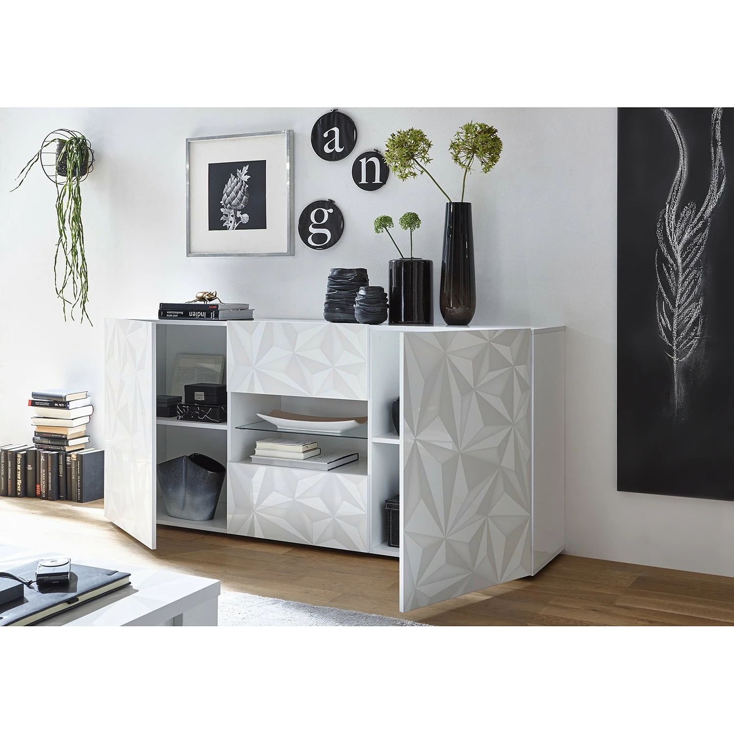 LC Spa Sideboard Prisma II - Hochglanz Weiß – Bild 3
