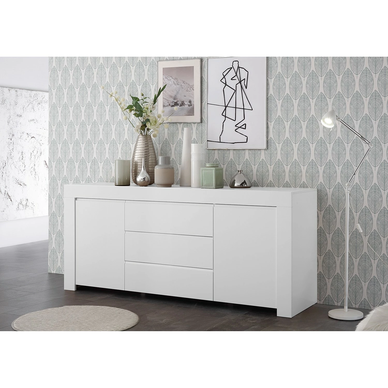LC Spa Sideboard Firenze II - Matt Weiß – Bild 2