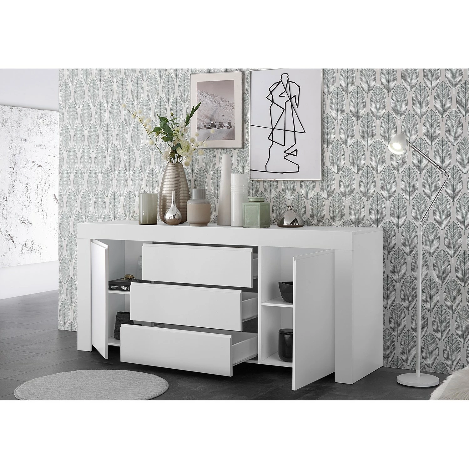 LC Spa Sideboard Firenze II - Matt Weiß – Bild 3