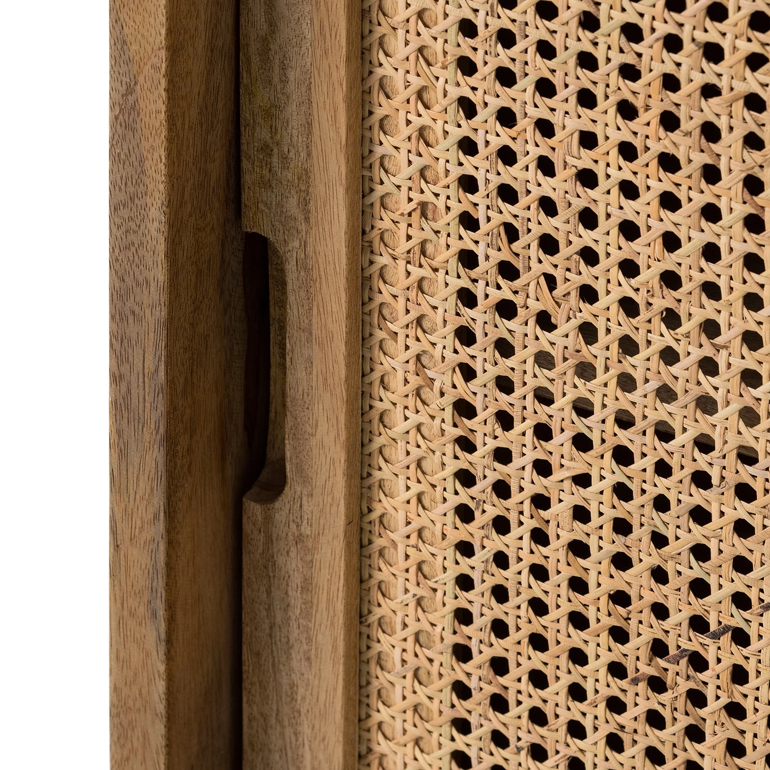 Ars manufacti Sideboard Vina I - Mango massiv / Wiener Geflecht - Mango / Schwarz – Bild 15