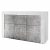LC Spa Sideboard Easy I - Hochglanz Weiß / Beton Dekor