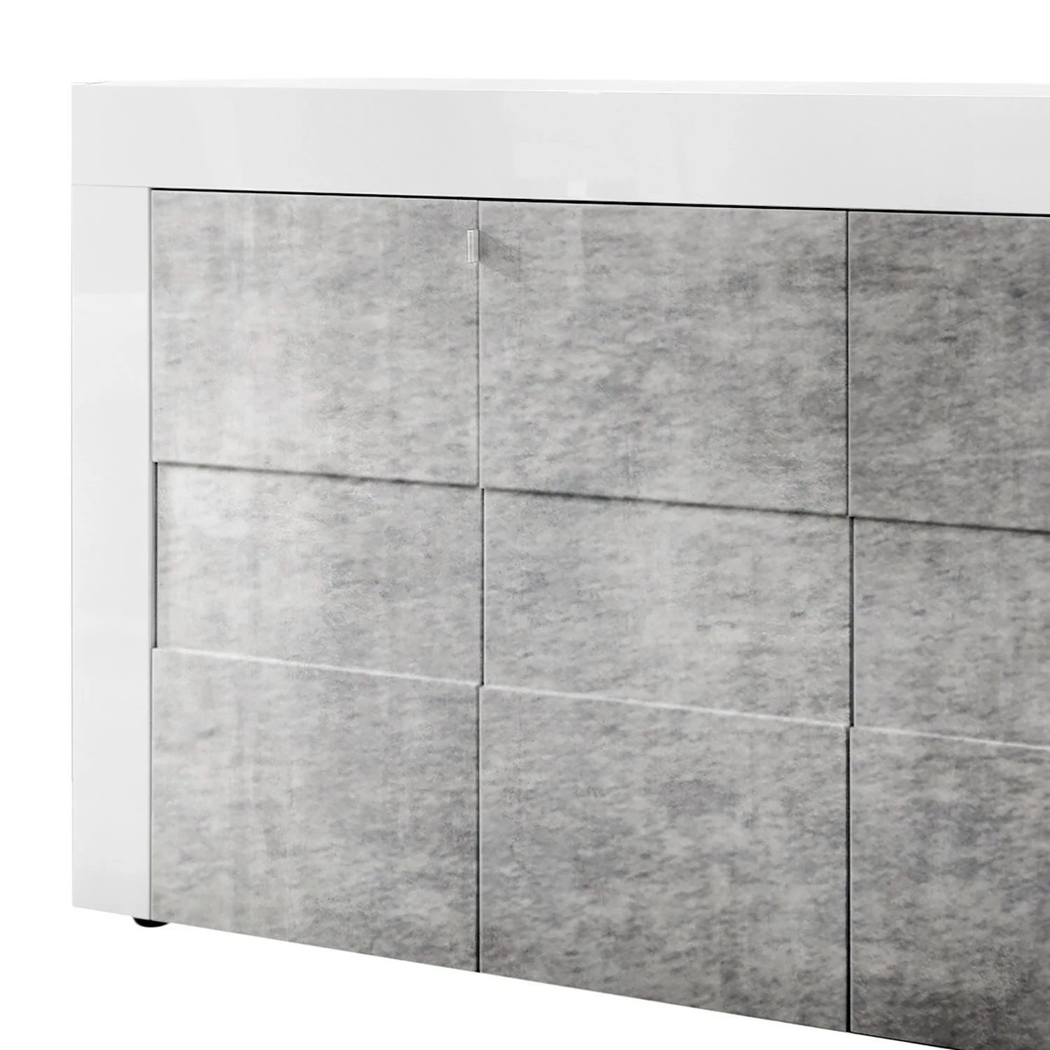 LC Spa Sideboard Easy III - Hochglanz Weiß / Beton Dekor – Bild 5