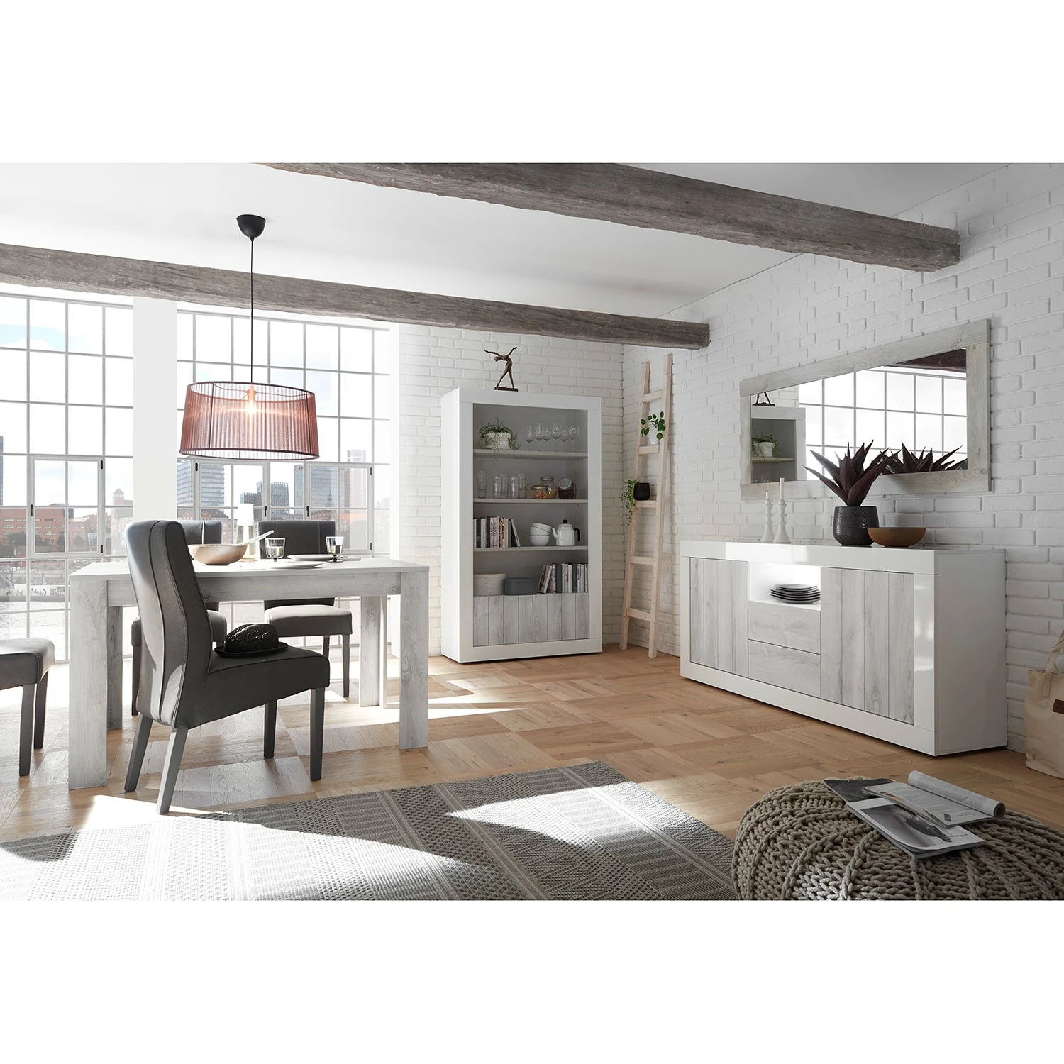 LC Spa Sideboard Urbino I - Hellgrau / Weiß – Bild 5