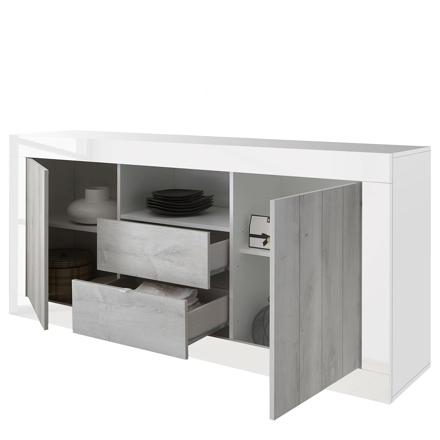 LC Spa Sideboard Urbino I - Hellgrau / Weiß – Bild 6