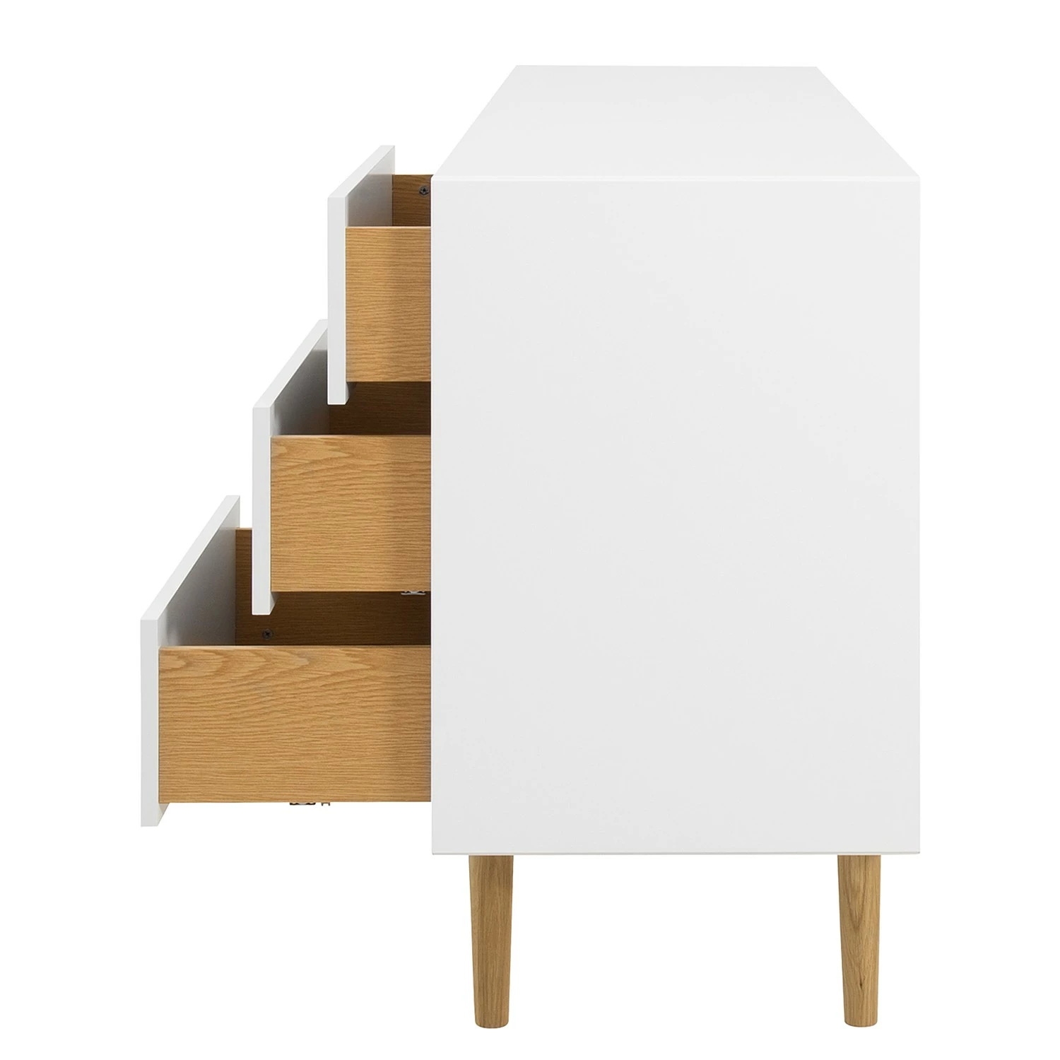 Tenzo Sideboard Svea II - Weiß / Eiche Dekor – Bild 10