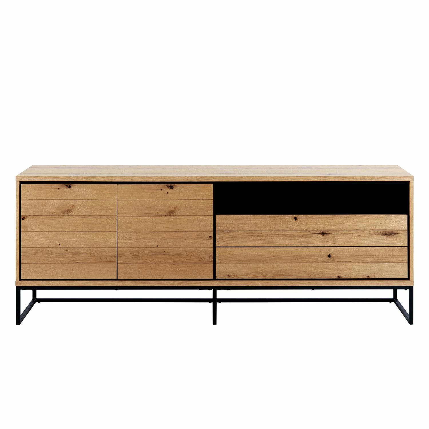 Red Living Sideboard Frahan I - Wildeiche / Schwarz – Bild 5
