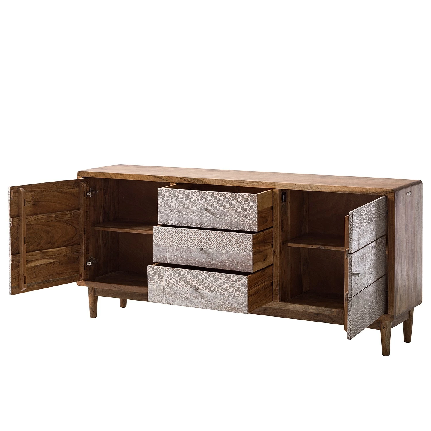Ars manufacti Sideboard Buuda - Akazie massiv - Ecru / Akazie – Bild 9