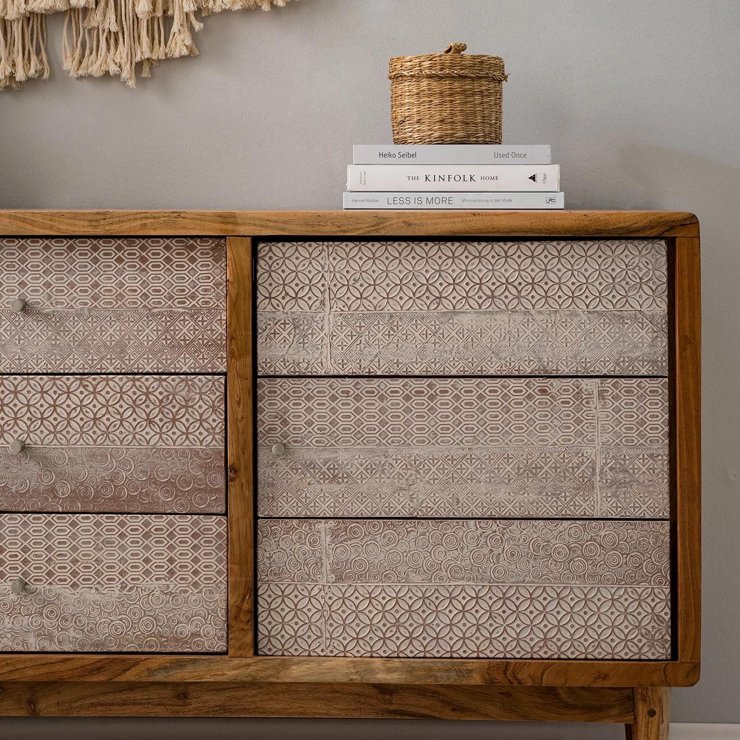 Ars manufacti Sideboard Buuda - Akazie massiv - Ecru / Akazie – Bild 3