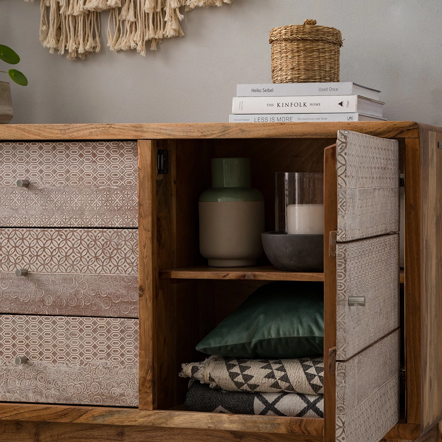 Ars manufacti Sideboard Buuda - Akazie massiv - Ecru / Akazie – Bild 5