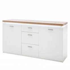 Loftscape Sideboard Mundai - Inkl. Beleuchtung - Weiß / Eiche Wotan Dekor