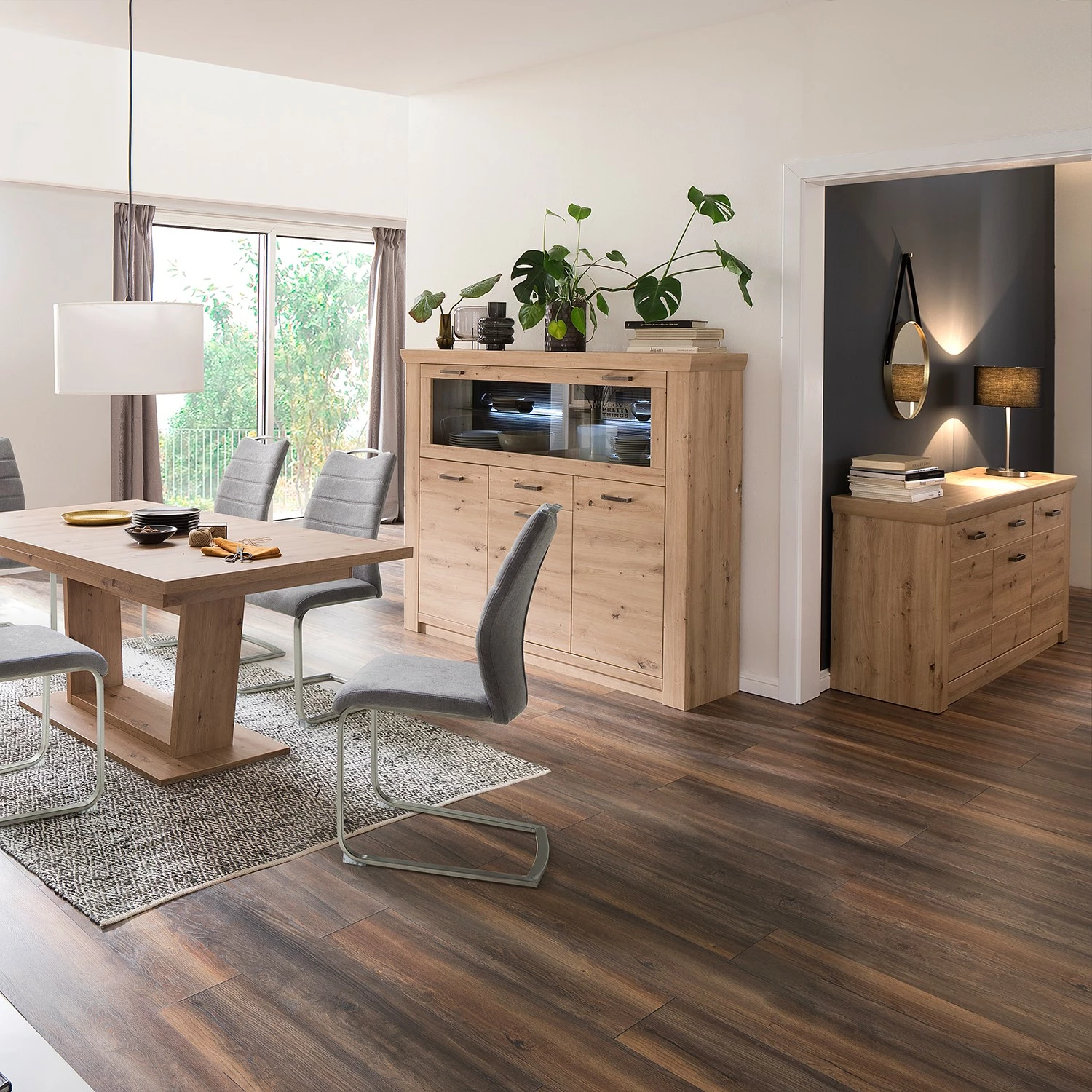 Naturoo Sideboard Mendes - Balkeneiche Dekor / Anthrazit – Bild 3