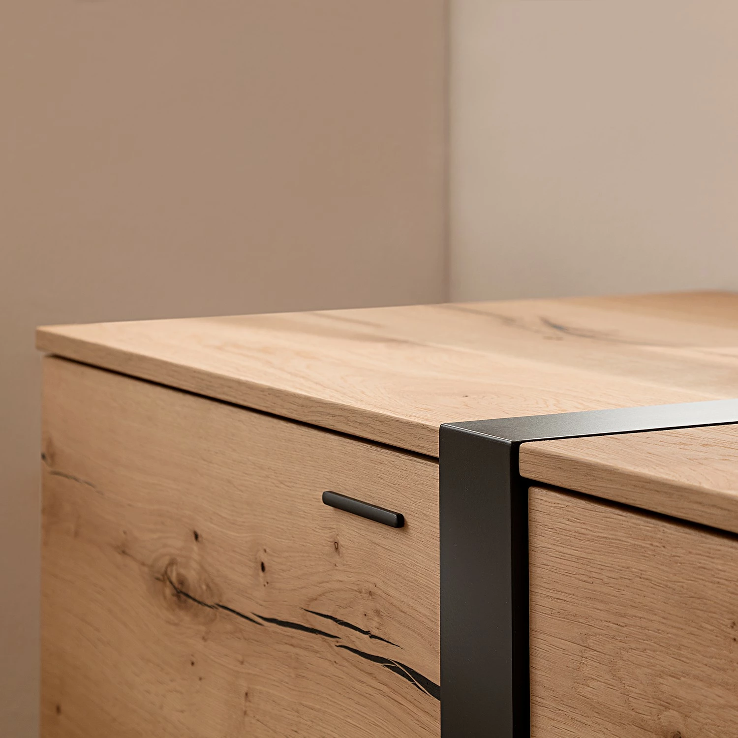 GWINNER Sideboard Style - Echtholzfurnier / Metall - Eiche / Anthrazit – Bild 8