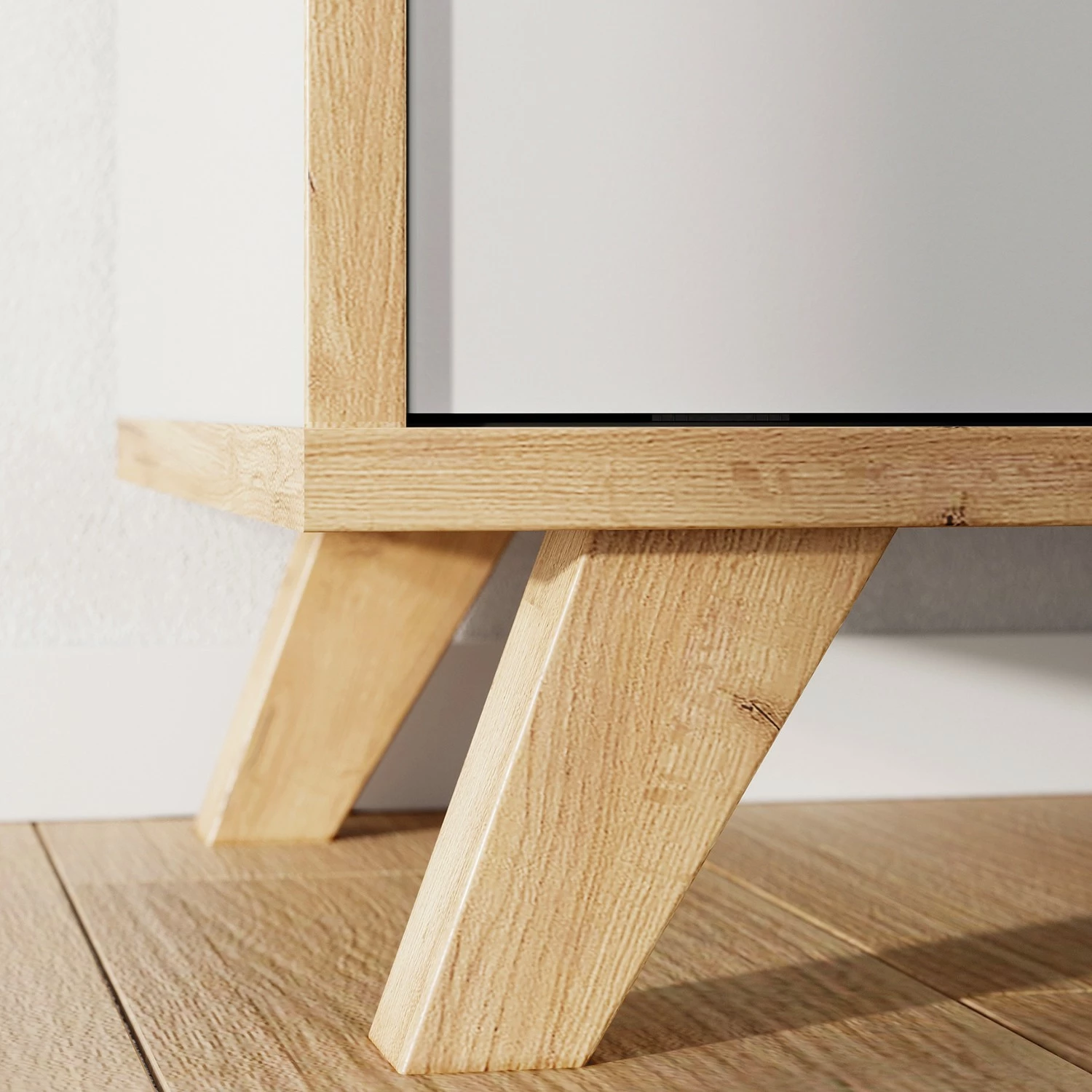 Germania Sideboard Svene - Weiß / Eiche Sonoma Dekor - Breite: 120 cm – Bild 4